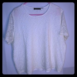 Women's Impressions White/Cream Blouse